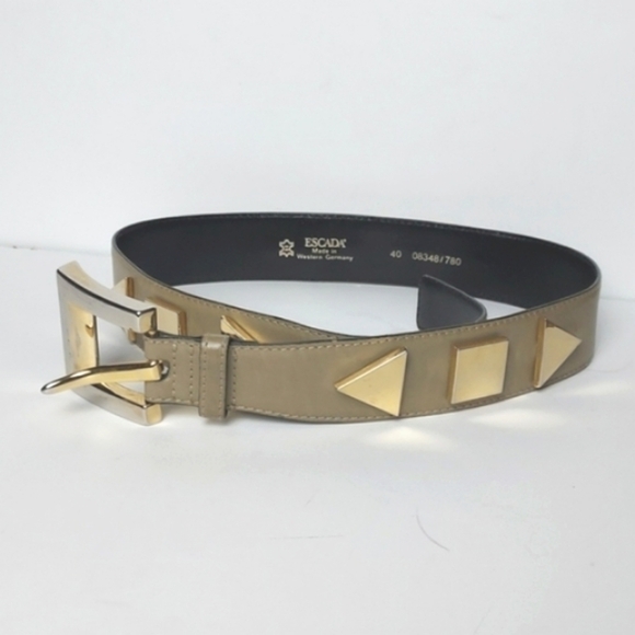 ESCADA Gold Studded Belt Size 40 - Picture 1 of 16